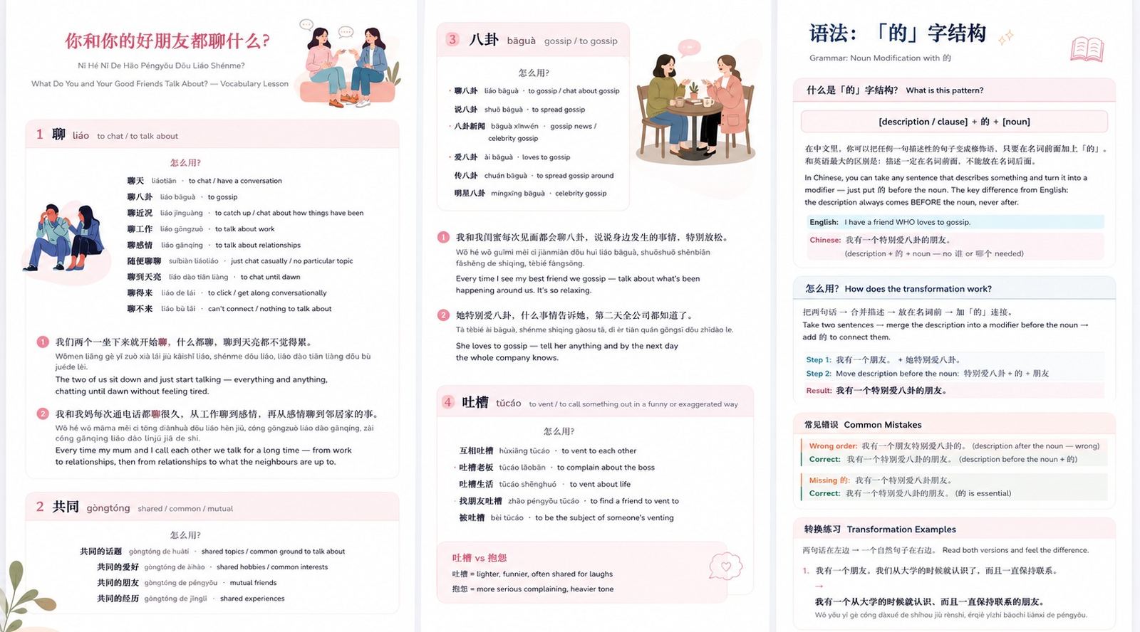 Weekly vocabulary PDF